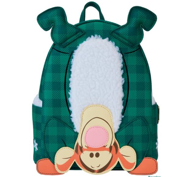 Disney Loungefly Winnie The Pooh Tigger Winter Pajamas Mini Backpack NEW Green